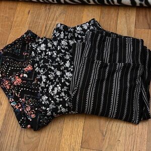 Set of Three Flared Yoga Pants (“forbidden pants”